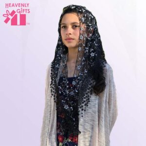 Cherry Blossom Church Veil (Black)