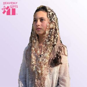 Cherry Blossom Church Veil (Coffee)