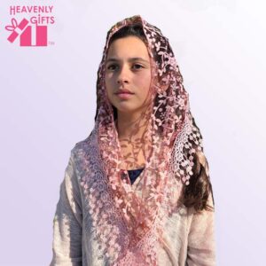Cherry Blossom Church Veil (Burgundy)