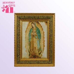 Our Lady of Guadalupe Full Body Padded Gold Frame (17" x 21")