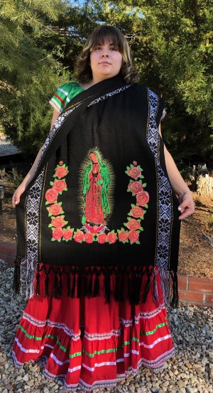 Our Lady of Guadalupe Black Shawl