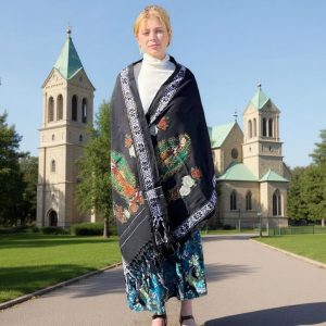 Our Lady of Guadalupe Black Shawl