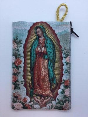 Small Rosary Pouch (Our Lady of Guadalupe with Roses)