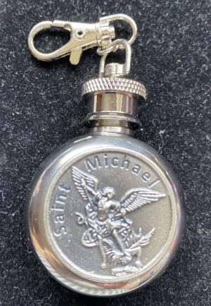 St. Michael the Archangel Round Holy Water Bottle
