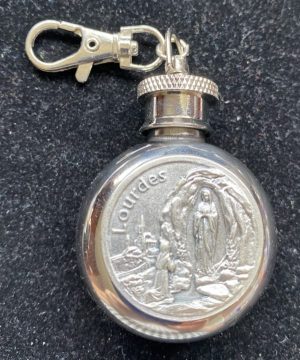 Round Holy Water Bottle (Our Lady of Lourdes)