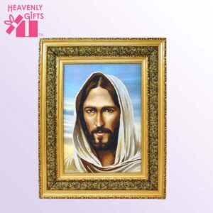 Jesus Double Padded Gold Frame (17" x 21")