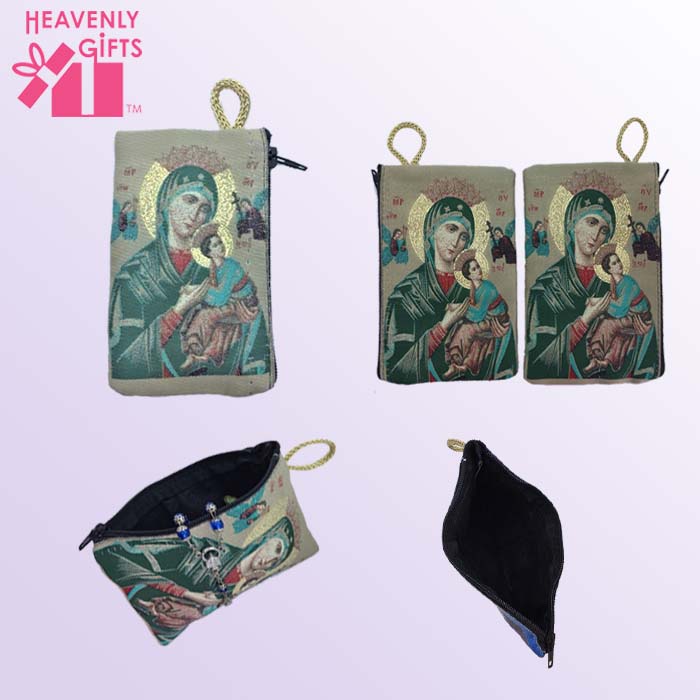 Catholic Rosary Zippered Pouch/bag Our Lady of Fatima, Our Lady of  Perpetual Help, Our Lady of Grace, St. Joseph Pouch Keepsake Bag - Etsy