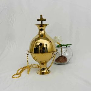 Brass Incense Burner with Chain