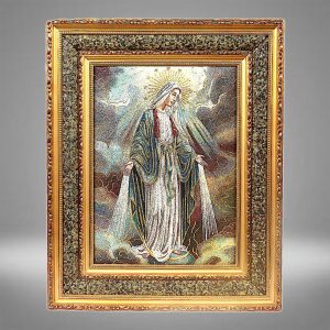 Miraculous Mother Mary Double Padded Gold Frame (17" x 21")