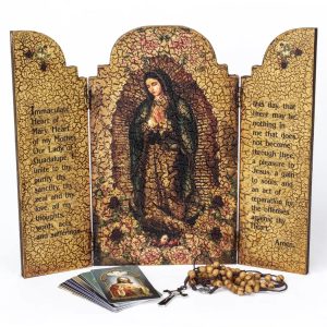 Our Lady of Guadalupe Wooden Triptych