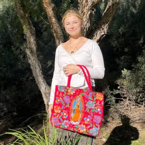 Our Lady of Guadalupe Embroidered Red Purse