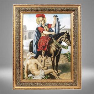 Saint Martin of Tours Double Padded Gold Frame (17" x 21")