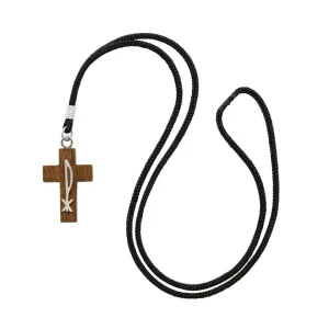 Chi Rho Cross Necklace   1.5"