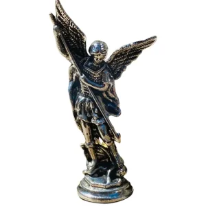 St. Michael Chrome Dashboard Statuette   3"