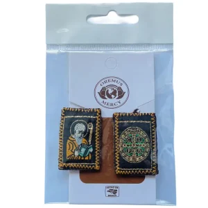 Scapular - St. Benedict Brown   1.5"