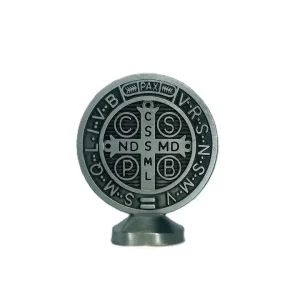 St. Benedict Medal Statuette Chrome   2.25”