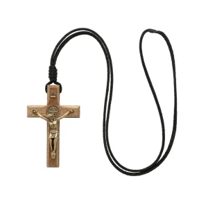 Unity Cross Wooden Necklace 1.75"