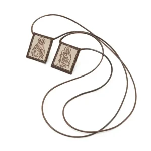 Scapular - Sacred Heart of Jesus + Lady of Mt. Carmel Sm  1"