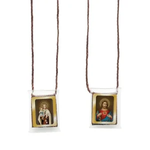Scapular - Sacred Heart of Jesus + Lady of Mt. Carmel   .75"
